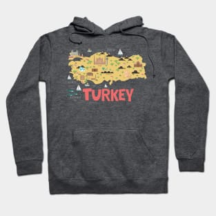 Turkey Illustrated Map Hoodie